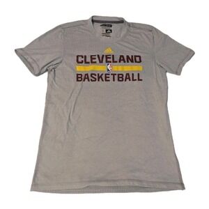 Adidas Cleveland Basketball NBA Aeroknit Climacool Gray T-Shirt Mens Small